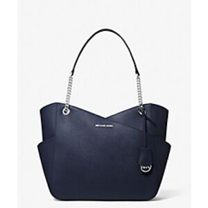 Jet Set Large Saffiano Leather Bag Navy Blue like new condition